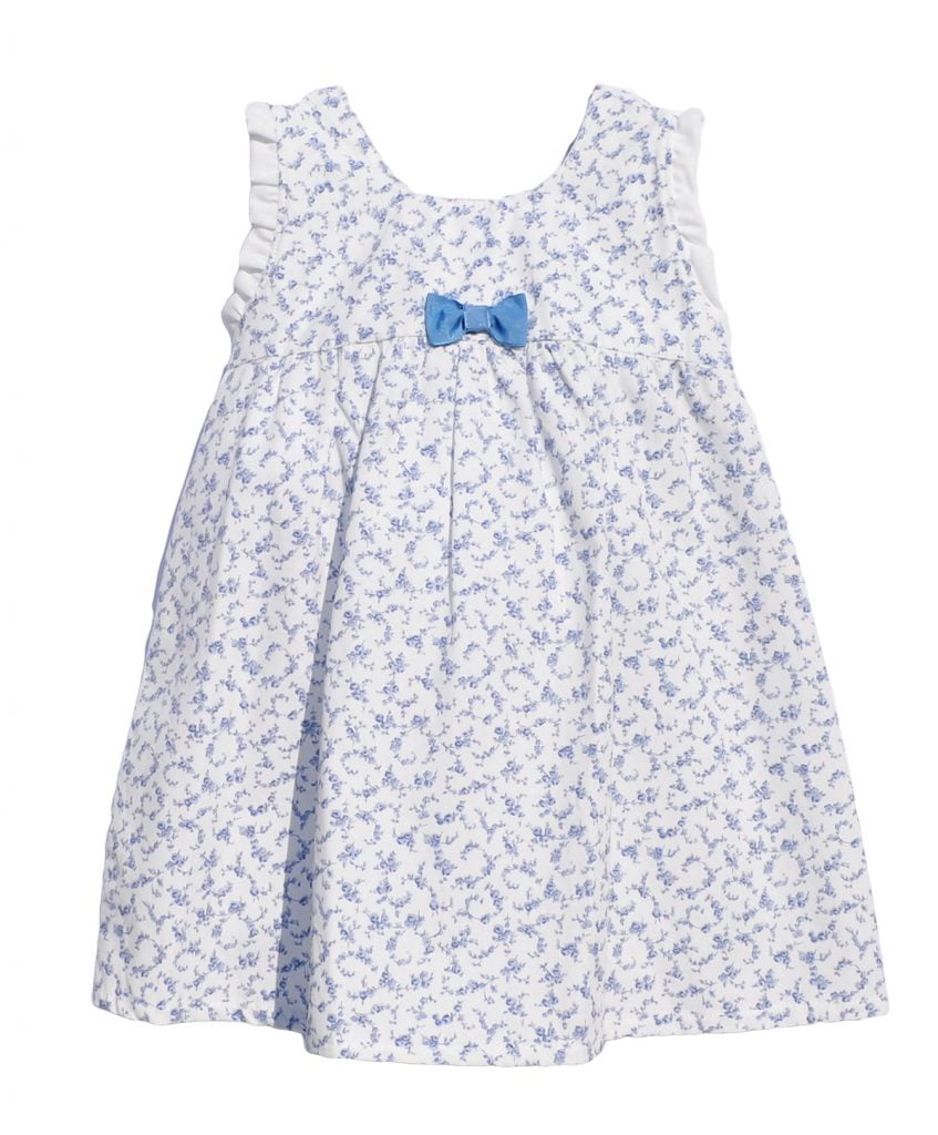 Macy Baby Girls Blue Floral Sleeveless Dress (6mths2yrs) D&C