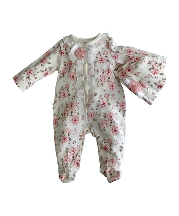 cute floral baby-grow for newborn