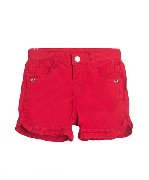 cute frilled red shorts